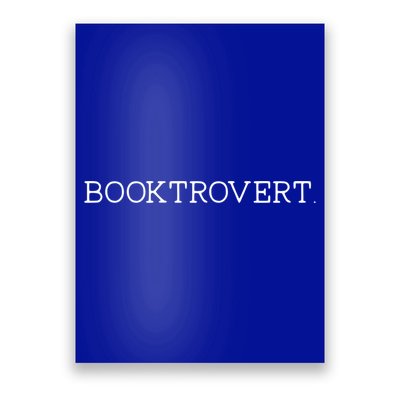 Funny Minimalist Booktrovert For Book Lover Librarian Cool Gift Poster