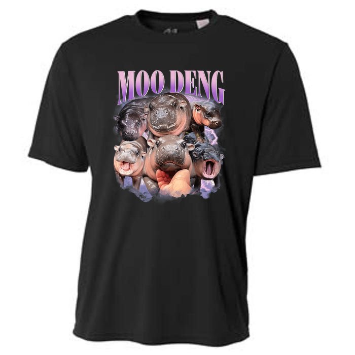 Funny Moodeng Baby Pygmy Hippo Cute Zoo For Family Moo Deng Lovers Cooling Performance Crew T-Shirt