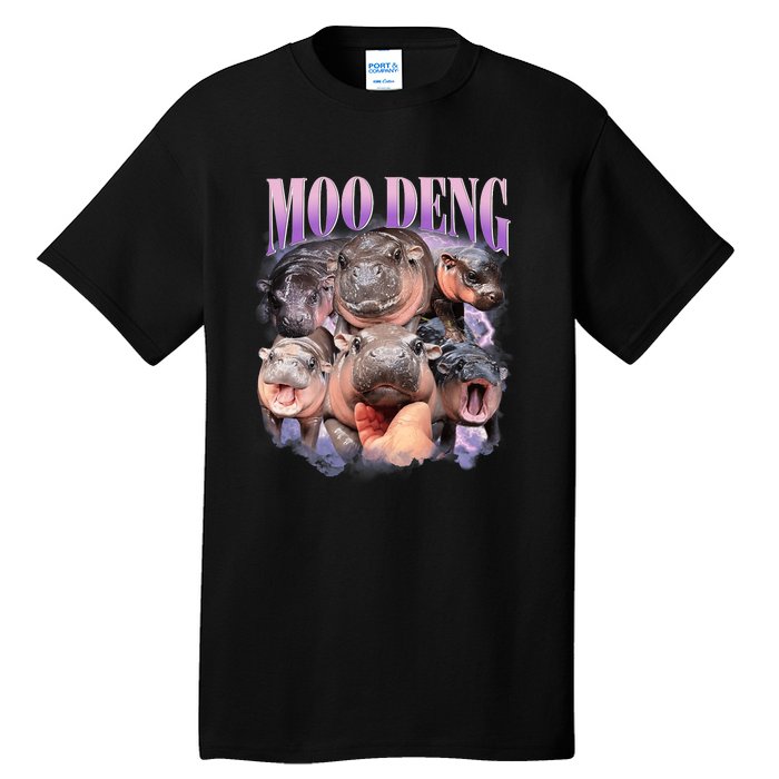 Funny Moodeng Baby Pygmy Hippo Cute Zoo For Family Moo Deng Lovers Tall T-Shirt