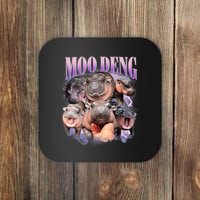 Funny Moodeng Baby Pygmy Hippo Cute Zoo For Family Moo Deng Lovers Coaster
