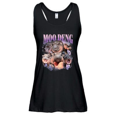 Funny Moodeng Baby Pygmy Hippo Cute Zoo For Family Moo Deng Lovers Ladies Essential Flowy Tank