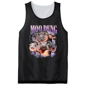 Funny Moodeng Baby Pygmy Hippo Cute Zoo For Family Moo Deng Lovers Mesh Reversible Basketball Jersey Tank