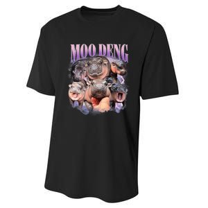 Funny Moodeng Baby Pygmy Hippo Cute Zoo For Family Moo Deng Lovers Performance Sprint T-Shirt