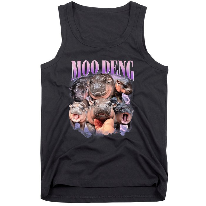 Funny Moodeng Baby Pygmy Hippo Cute Zoo For Family Moo Deng Lovers Tank Top