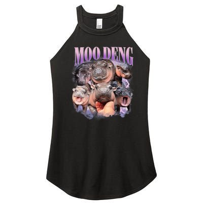 Funny Moodeng Baby Pygmy Hippo Cute Zoo For Family Moo Deng Lovers Women’s Perfect Tri Rocker Tank