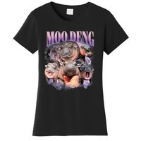 Funny Moodeng Baby Pygmy Hippo Cute Zoo For Family Moo Deng Lovers Women's T-Shirt