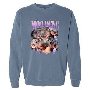 Funny Moodeng Baby Pygmy Hippo Cute Zoo For Family Moo Deng Lovers Garment-Dyed Sweatshirt