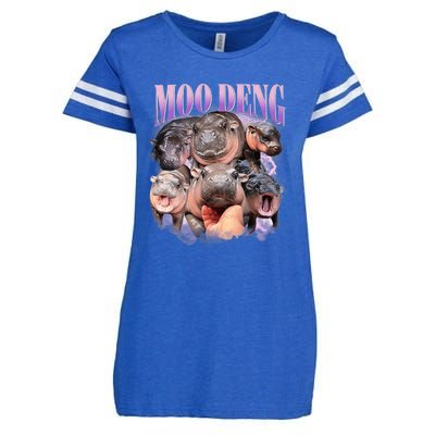 Funny Moodeng Baby Pygmy Hippo Cute Zoo For Family Moo Deng Lovers Enza Ladies Jersey Football T-Shirt