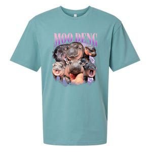 Funny Moodeng Baby Pygmy Hippo Cute Zoo For Family Moo Deng Lovers Sueded Cloud Jersey T-Shirt