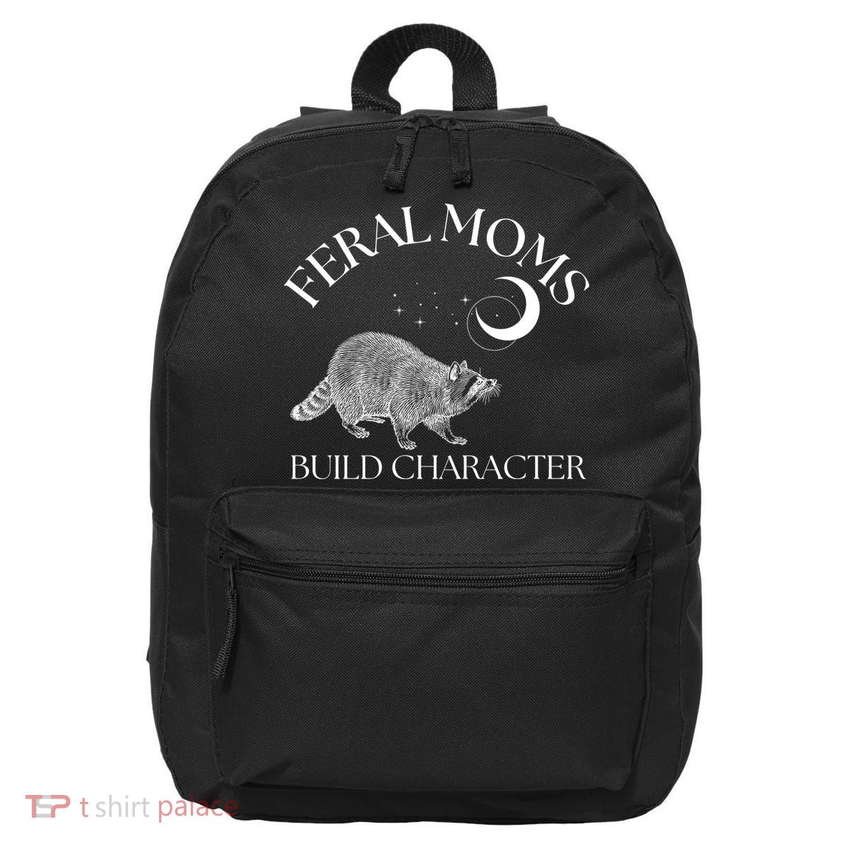 Feral Moms Build Character Raccoon 16 in Basic Backpack