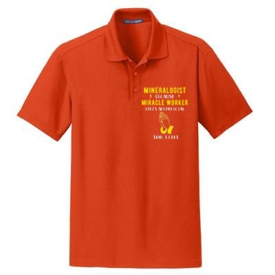 Funny Mineralogist Because Miracle Worker Isn't A Job Title Great Gift Dry Zone Grid Polo