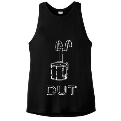 Funny Marching Band Drum Line DUT Snare Drummer Ladies PosiCharge Tri-Blend Wicking Tank