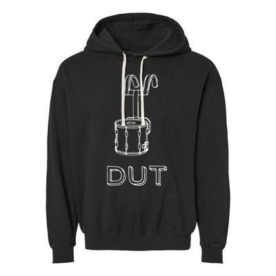 Funny Marching Band Drum Line DUT Snare Drummer Garment-Dyed Fleece Hoodie