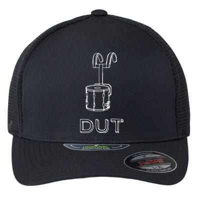 Funny Marching Band Drum Line DUT Snare Drummer Flexfit Unipanel Trucker Cap