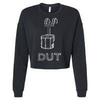 Funny Marching Band Drum Line DUT Snare Drummer Cropped Pullover Crew