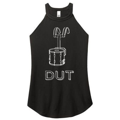 Funny Marching Band Drum Line DUT Snare Drummer Women's Perfect Tri Rocker Tank