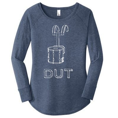 Funny Marching Band Drum Line DUT Snare Drummer Women's Perfect Tri Tunic Long Sleeve Shirt