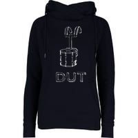 Funny Marching Band Drum Line DUT Snare Drummer Womens Funnel Neck Pullover Hood