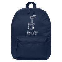 Funny Marching Band Drum Line DUT Snare Drummer 16 in Basic Backpack