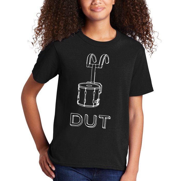 Funny Marching Band Drum Line DUT Snare Drummer Kids T-Shirt