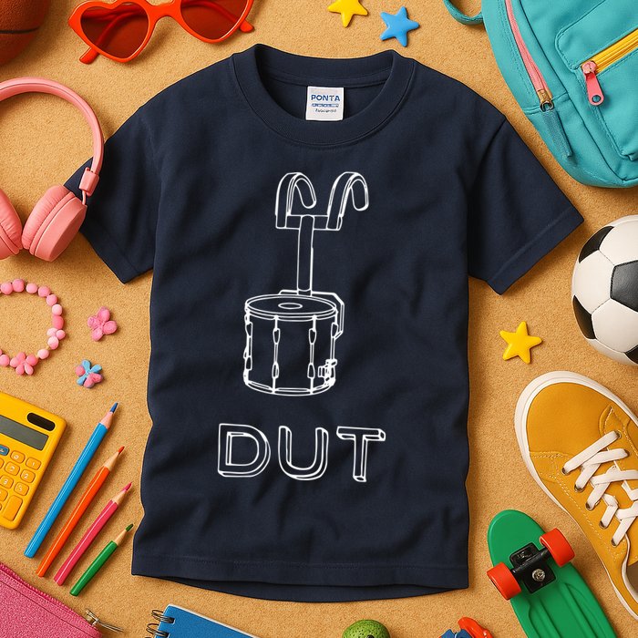 Funny Marching Band Drum Line DUT Snare Drummer Kids T-Shirt