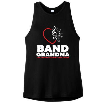 Funny Marching Band Grandma Music Lover Percussion Mom Gift Ladies PosiCharge Tri-Blend Wicking Tank