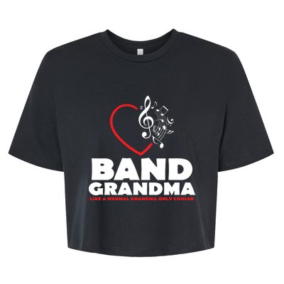 Funny Marching Band Grandma Music Lover Percussion Mom Gift Bella+Canvas Jersey Crop Tee