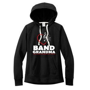 Funny Marching Band Grandma Music Lover Percussion Mom Gift Women's Fleece Hoodie