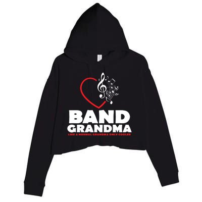 Funny Marching Band Grandma Music Lover Percussion Mom Gift Crop Fleece Hoodie