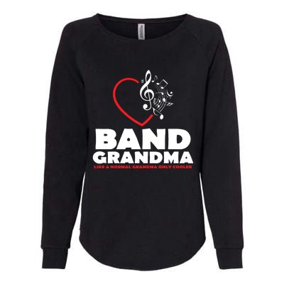 Funny Marching Band Grandma Music Lover Percussion Mom Gift Womens California Wash Sweatshirt