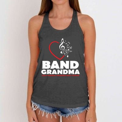 Funny Marching Band Grandma Music Lover Percussion Mom Gift Women's Knotted Racerback Tank