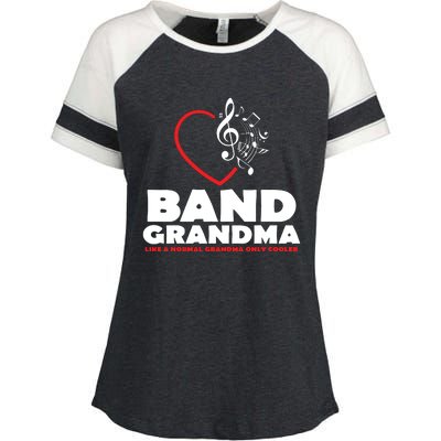 Funny Marching Band Grandma Music Lover Percussion Mom Gift Enza Ladies Jersey Colorblock Tee