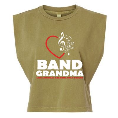 Funny Marching Band Grandma Music Lover Percussion Mom Gift Garment-Dyed Women's Muscle Tee