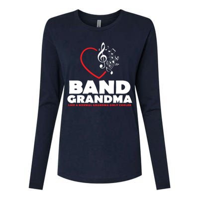 Funny Marching Band Grandma Music Lover Percussion Mom Gift Womens Cotton Relaxed Long Sleeve T-Shirt