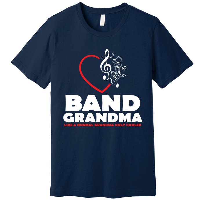 Funny Marching Band Grandma Music Lover Percussion Mom Gift Premium T-Shirt