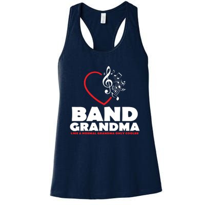 Funny Marching Band Grandma Music Lover Percussion Mom Gift Women's Racerback Tank