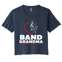 Funny Marching Band Grandma Music Lover Percussion Mom Gift Women's Crop Top Tee