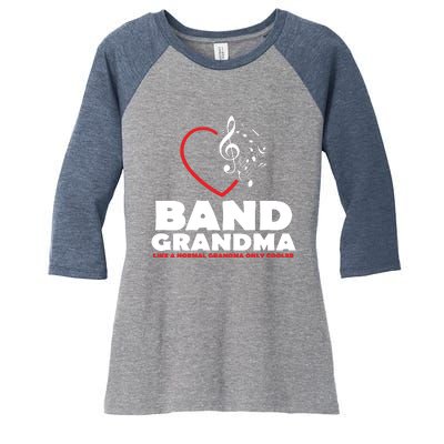 Funny Marching Band Grandma Music Lover Percussion Mom Gift Women's Tri-Blend 3/4-Sleeve Raglan Shirt