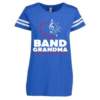 Funny Marching Band Grandma Music Lover Percussion Mom Gift Enza Ladies Jersey Football T-Shirt