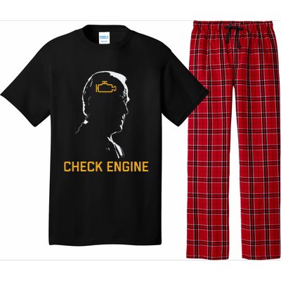 Funny Meme Biden Check Engine Light Anti Biden Pajama Set