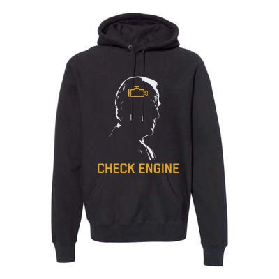 Funny Meme Biden Check Engine Light Anti Biden Premium Hoodie