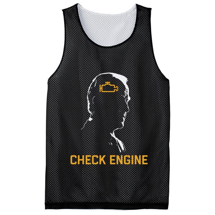 Funny Meme Biden Check Engine Light Anti Biden Mesh Reversible Basketball Jersey Tank