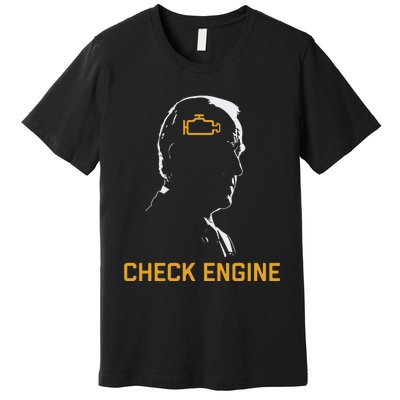 Funny Meme Biden Check Engine Light Anti Biden Premium T-Shirt