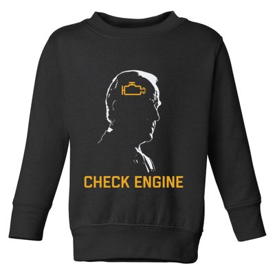 Funny Meme Biden Check Engine Light Anti Biden Toddler Sweatshirt