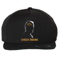 Funny Meme Biden Check Engine Light Anti Biden Wool Snapback Cap