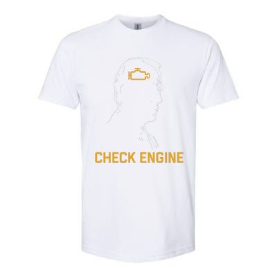 Funny Meme Biden Check Engine Light Anti Biden Softstyle CVC T-Shirt