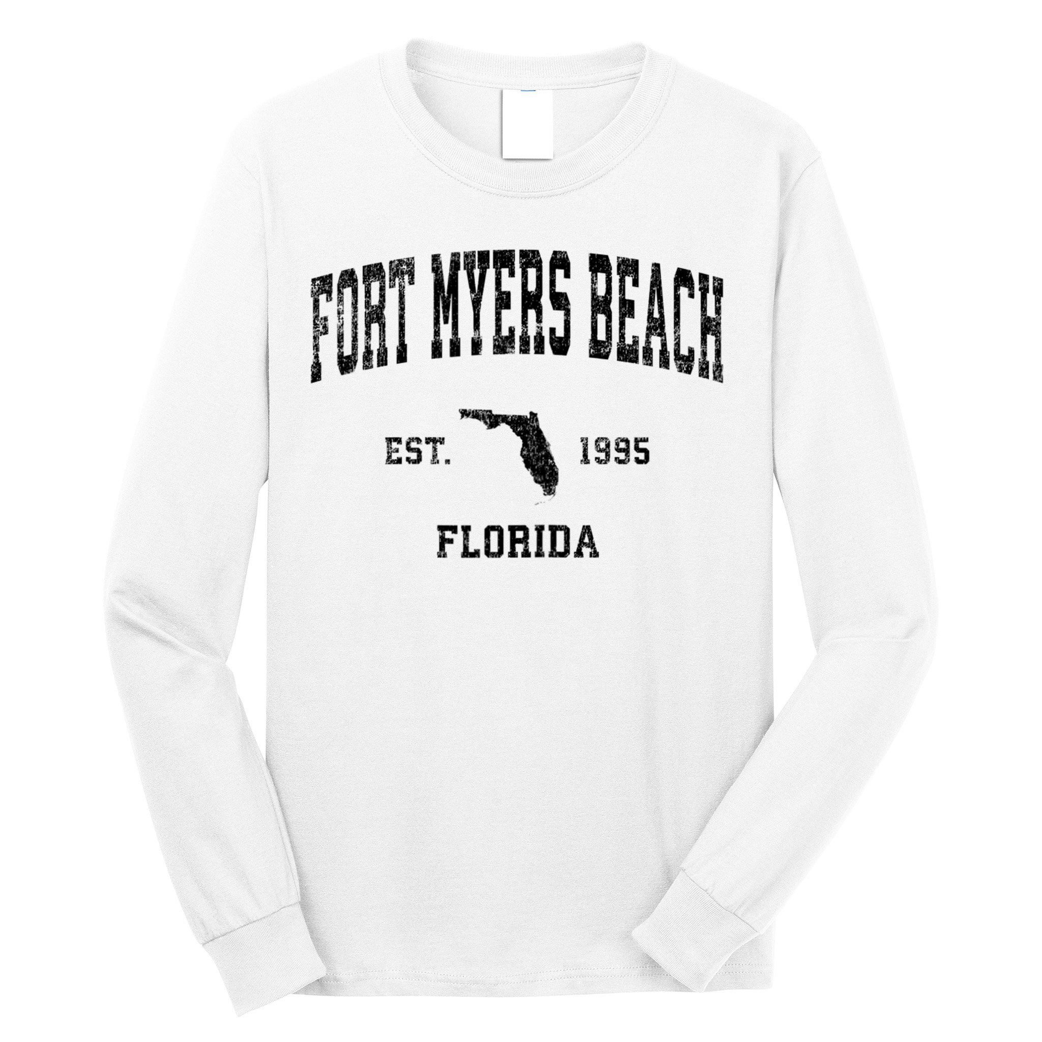 Fort Myers Beach Florida Fl Vintage Established Sports Design Long Sleeve Shirt