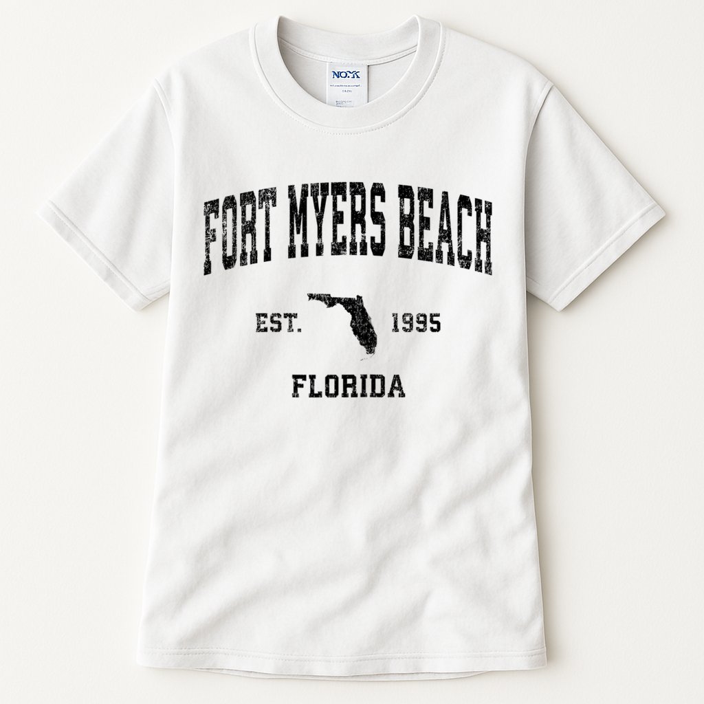 Fort Myers Beach Florida Fl Vintage Established Sports Design Tall T-Shirt