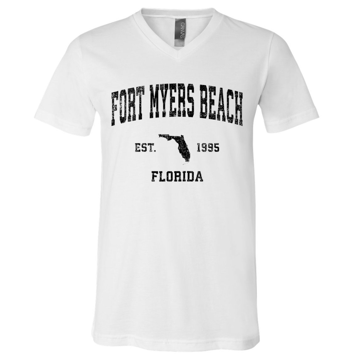 Fort Myers Beach Florida Fl Vintage Established Sports Design V-Neck T-Shirt
