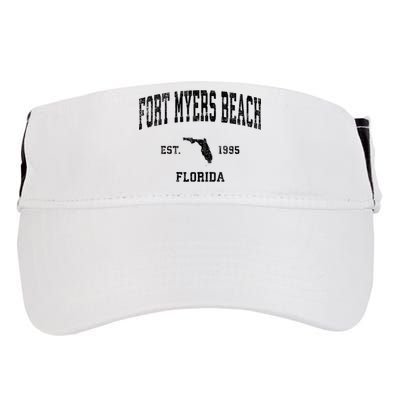 Fort Myers Beach Florida Fl Vintage Established Sports Design Adult Drive Performance Visor